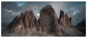 Obraz - Tri Zuby, Talianske Dolomity (120x50 cm)