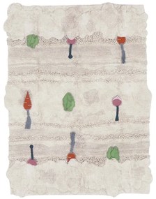 Krémový bavlnený detský hrací koberec 120x160 cm Veggie Garden – Lorena Canals