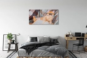 Obraz na akrylátovom skle Čitateľ cat 125x50 cm