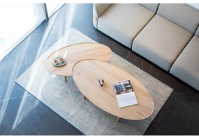 Konferenčný stolík z dubového dreva v prírodnej farbe 80x150 cm Mu - Gazzda