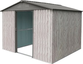 Záhradný domček BestBerg ZDB-7SD / 7,2 m² / 301 x 238 x 214 cm / dekor biele drevo / sivá