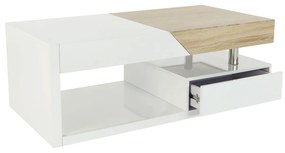 Kondela Konferenčný stolík, biely lesk/dub sonoma, MELIDA