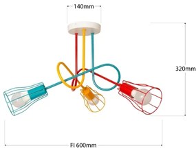 Prisadený luster OXFORD 3xE27/15W/230V