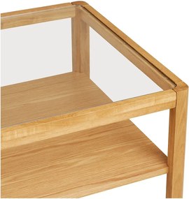 Konferenčný stolík so sklenenou doskou v prírodnej farbe 60x110 cm Lourmarin – House Nordic