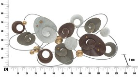 Kovová závesná dekorácia Mauro Ferretti Planet, 120 x 58 cm