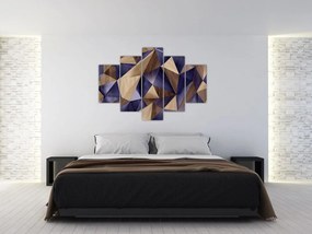 Obraz - 3D drevené trojuholníky (150x105 cm)