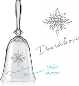 Pieskovaný zvonček Vločka 18 cm