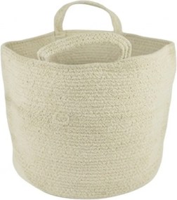 Úložný kôš s úchytmi COTTON HAVEN 35x35 cm - viac farieb Farba: Svetlosivá