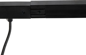 1-fázový koľajnicový systém čierny so 4 reflektormi a okrúhlym I-napájaním - Jeana