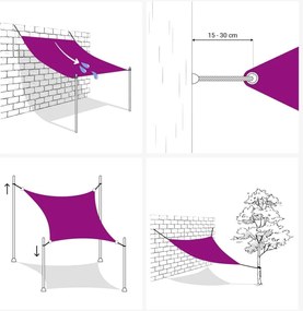 Tieniaca plachta 160 g/m², tehlová 2x2 m, HDPE