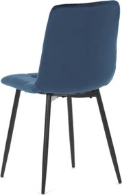Jedálenská stolička zamatová, modrá CT-281 BLUE4