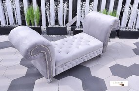 Leňoška LONGUE Velvet Strieborná