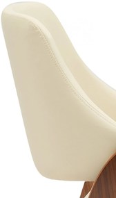 Jedálenská stolička Vangale - koženka - Orech / Krémová