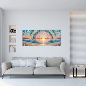 Obraz – Mozaika zapadajúceho slnka (120x50 cm)