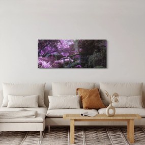 Obraz - fialové stromy (120x50 cm)