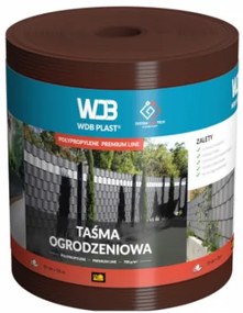 Krycia páska na plot HNEDÁ PP Premium line RAL 8011 - 19cm x 26m