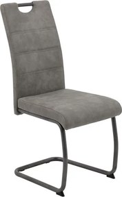 Jedálenská stolička Flora II, šedá vintage látka