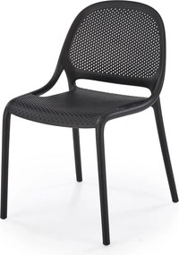 Záhradná plastová stolička ZOLE čierna