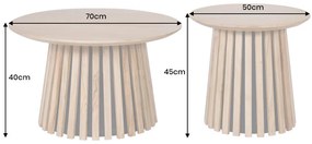 Sada konferenčných stolíkov Wadeline 70 cm akácia