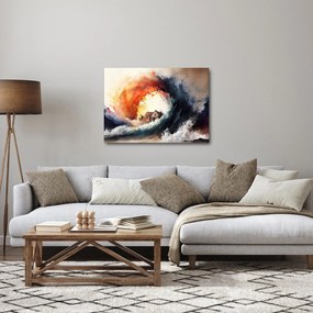 Obraz - Vo víre povodne, akvarel (70x50 cm)