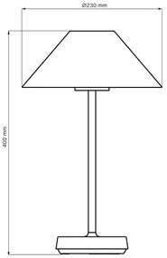 LED Stmievateľná stolná lampa SERENGETI LED/3,4W/5V USB 3600 mAh IP44 čierna