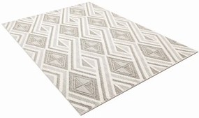 Koberec Angola F914A boho / kosoštvorce, antracitový / sivý