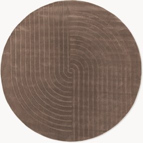 Okrúhly ručne tuftovaný vlnený koberec Mason