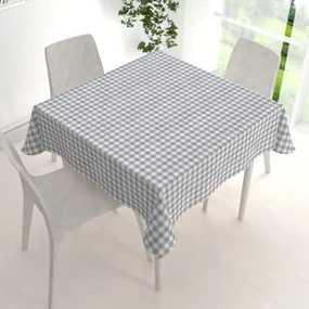 Biante Dekoračný štvorcový obrus Rebeka RE-019 Sivo-biela kocka stredná 70x70 cm
