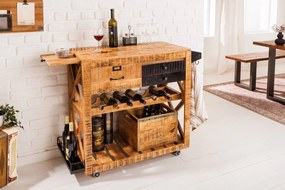 Dizajnová barová skrinka Winebar 92 cm mango