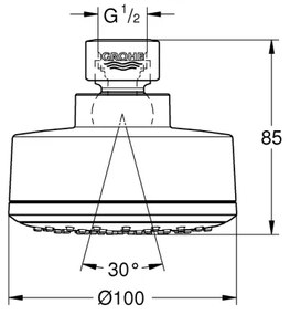 GROHE 26366001 - Sprchová hlavica RAINSHOWER 210 mm lesklý chróm