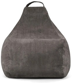 Tmavohnedý menčestrový sedací vak Play Amuse – SLOWDOWN