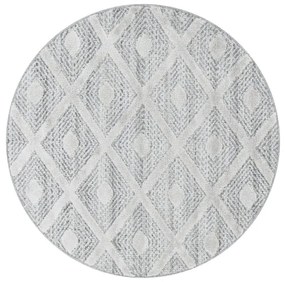 Ayyildiz Kusový koberec PISA 4707, Okrúhly, Sivá Rozmer koberca: 80 cm KRUH