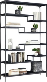 XXXLutz REGÁL, čierna, železo, 120/190/30 cm Ambia Home - Regály - 001609001501