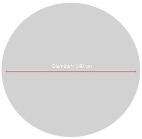 Detský okrúhly koberec Moon 140 cm modrý/žltý