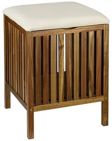 Tmavo prírodný drevený kôš na bielizeň 38 l Fondi – Wenko