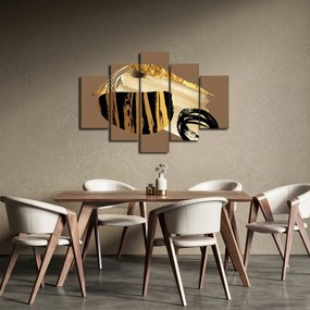 Obraz - Abstrakcia golden brown N⁰2 (150x105 cm)