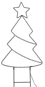 Solight 1V290 - LED vonkajšia vianočná dekorácia 85xLED/3xAA IP44, stromček s teplým svetlom