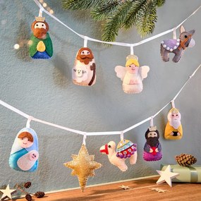 X-MAS Girlanda plstený betlehem 120 cm