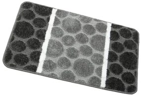 Kúpeľňový koberček SIENA sivý, bodky / pruhy