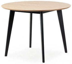 Okrúhly jedálenský stôl Roxy 105 cm dub přírodní/čierna