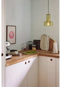 Zelené sklenené závesné svietidlo ø 20 cm Ripple – Hübsch