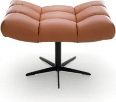 Kožené kreslo + taburet CORAL