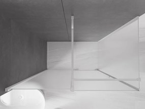 Mexen Velar, sprchový kút s posuvnými dverami 160 x 75 cm, 8mm sklo námraza, chrómová, 871-160-075-31-01