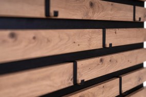 Vešiak na stenu Tip, dub artisan/čierny