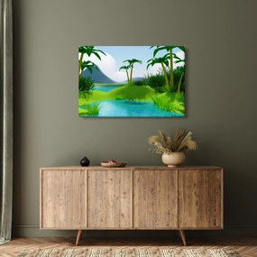 Obraz - Jazerá v jungli (90x60 cm)
