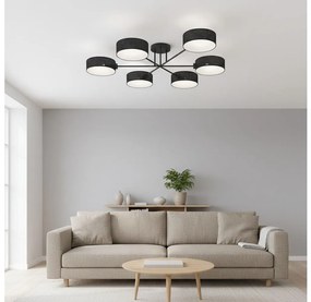 Prisadený luster MAGA 6xE14/10W/230V čierny