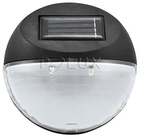 PLX LED solárne vonkajšie schodiskové osvetlenie MEDICINE, studená biela, IP44, čierne