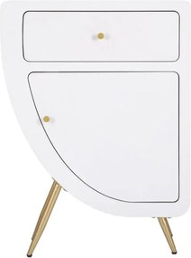Nočný stolík Venus 60 cm biely/zlatý