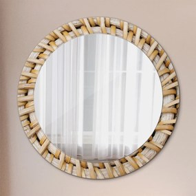 Okrúhle dekoračné zrkadlo s motívom Prírodný cop fi 70 cm