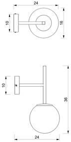 Nástenná lampa DAGA 1xE14/60W/230V